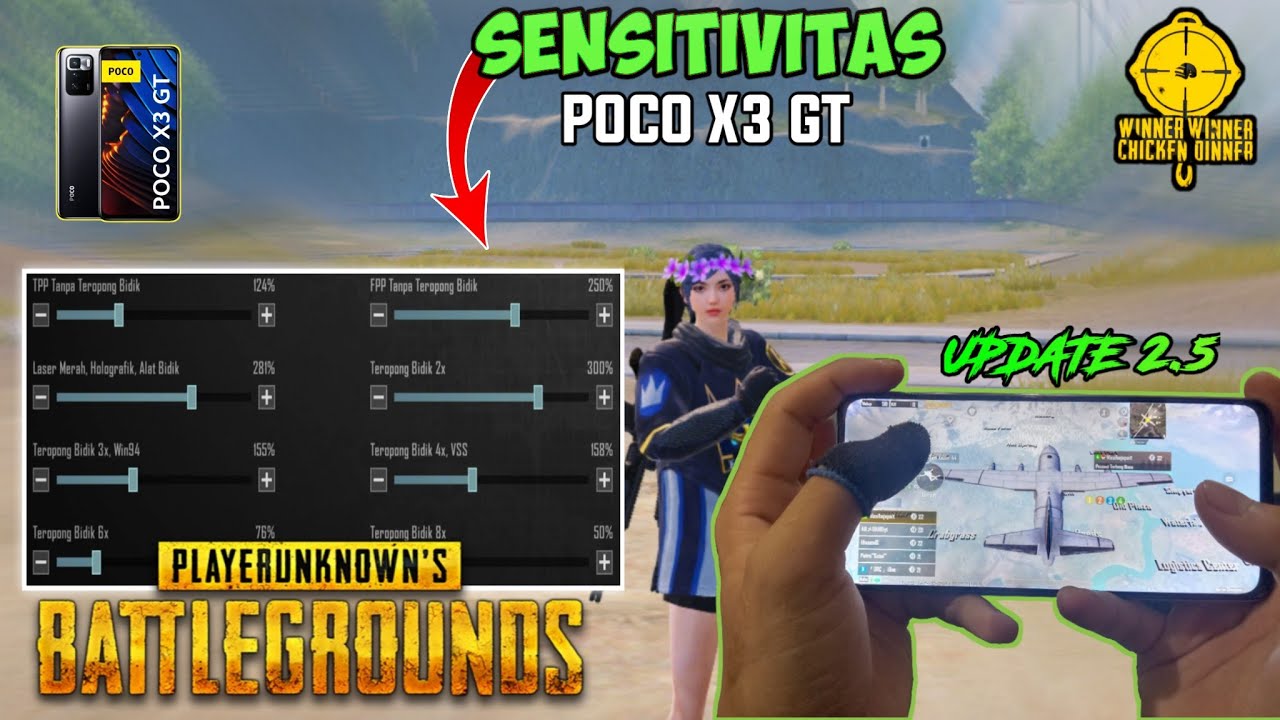 NEW!! SENSITIVITAS PUBG MOBILE UNTUK POCO X3 GT AIM AUTO LURUS | UPDATE TERBARU PUBG MOBILE