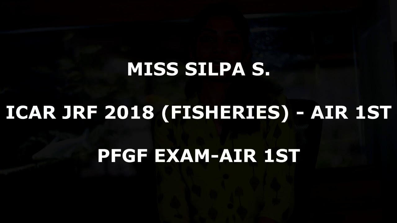 Interview of ICAR - JRF( 2018) All India rank 1st, Ms. Silpa S. #cife