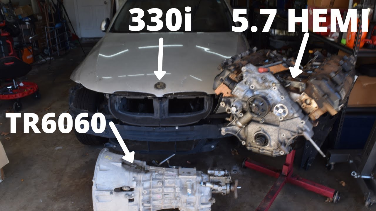 Hemi swapped BMW E90 Part 1: Engine and transmission mounts!