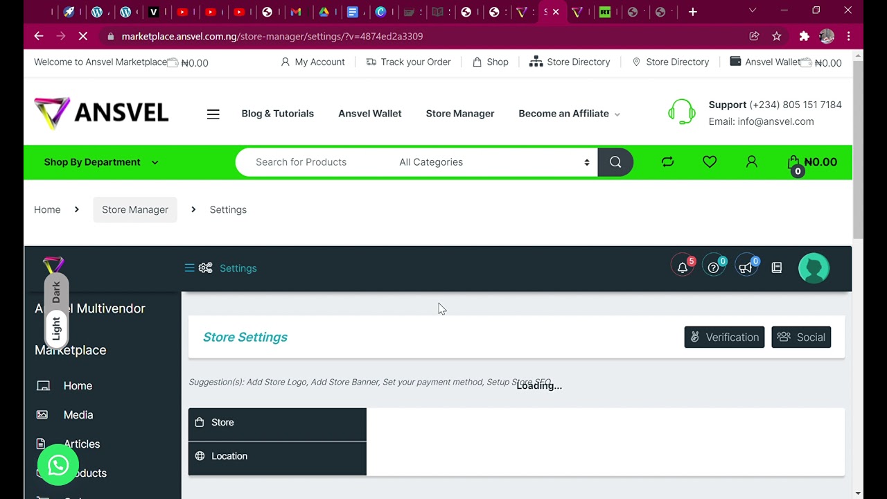 Update Vendor Bank Account Detail On Ansvel Marketplace