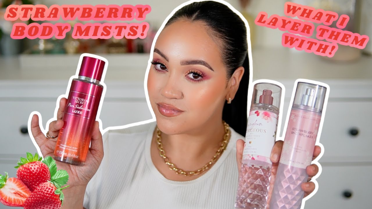 STRAWBERRY BODY MISTS & BODYCARE MY COLLECTION! 🍓 AMY GLAM