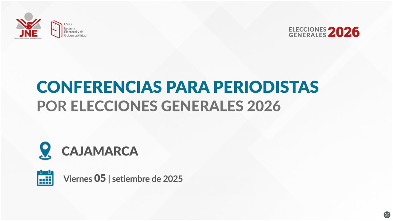 Conferencia para Periodistas de Cajamarca por Elecciones Generales 2026
