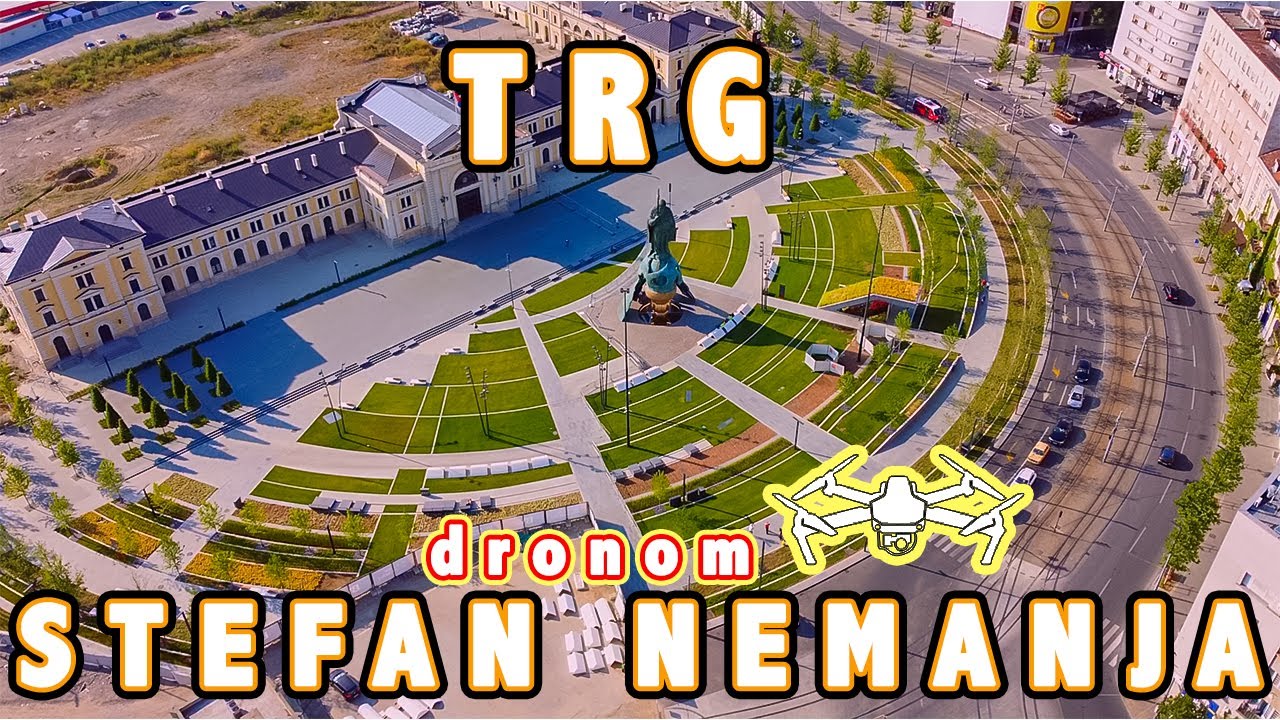 PRELEP SAVSKI TRG DRONOM , SPOMENIK STEFAN NEMANJA, BEOGRAD NA VODI
