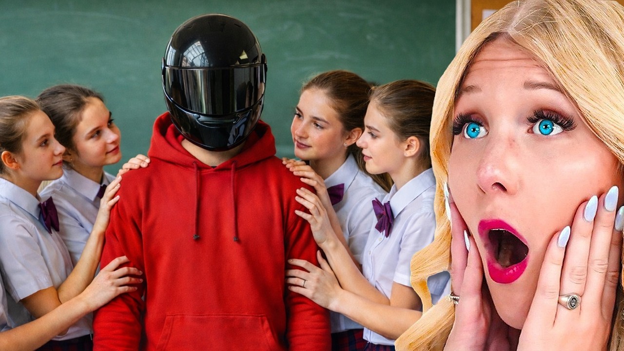 Boy Wears Bike Helmet to School!