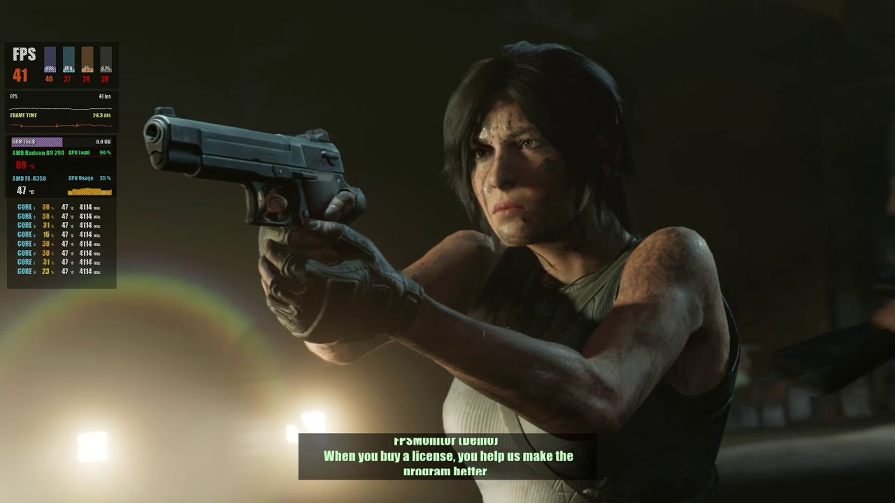 Shadow Of The Tomb Raider - AMD FX-8350 + R9 290 Max Settings @1080p