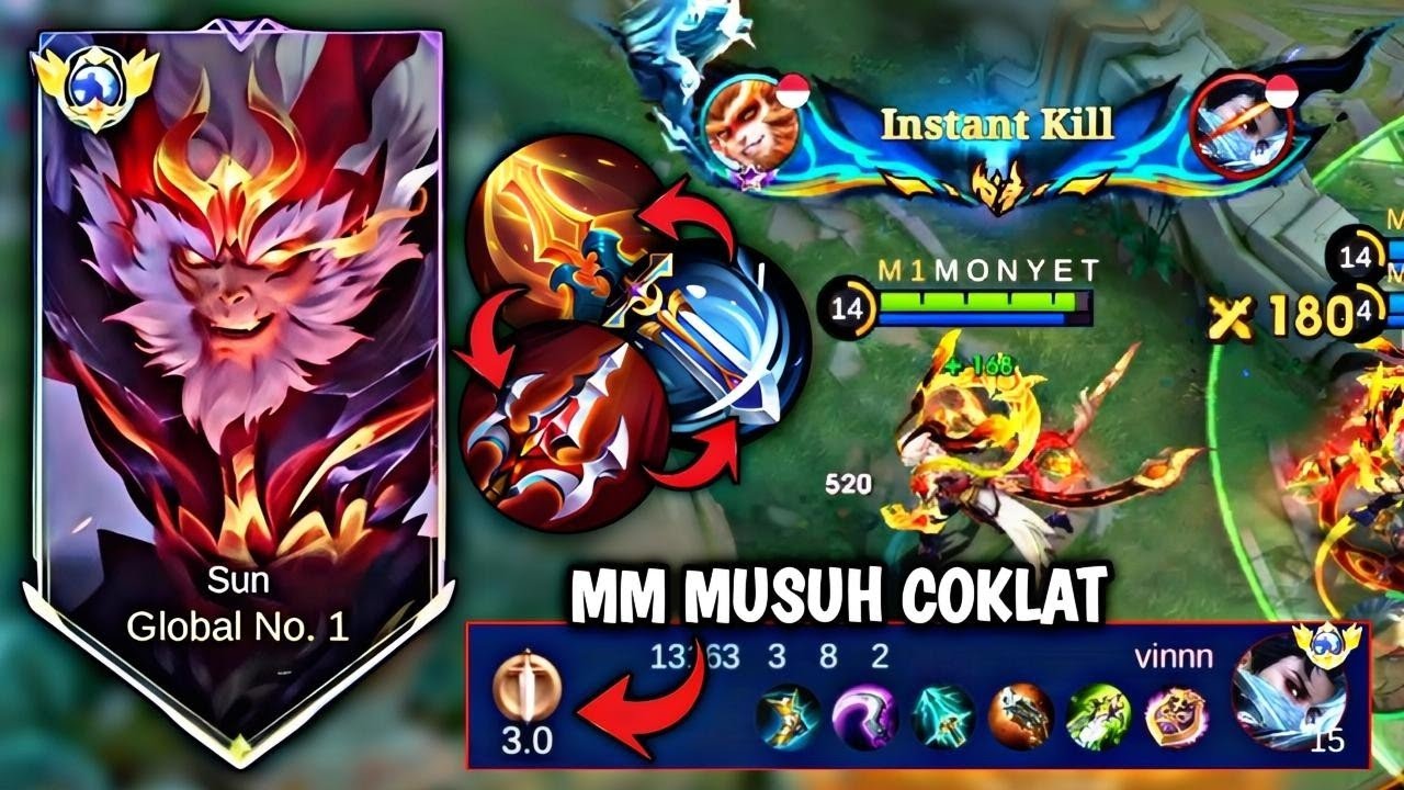 CARA LICIK SUN BISA INCER HIRO BELAKANG MUSUH DENGAN MUDAH 😱 BUILD SUN TERSAKIT 2026 | MLBB