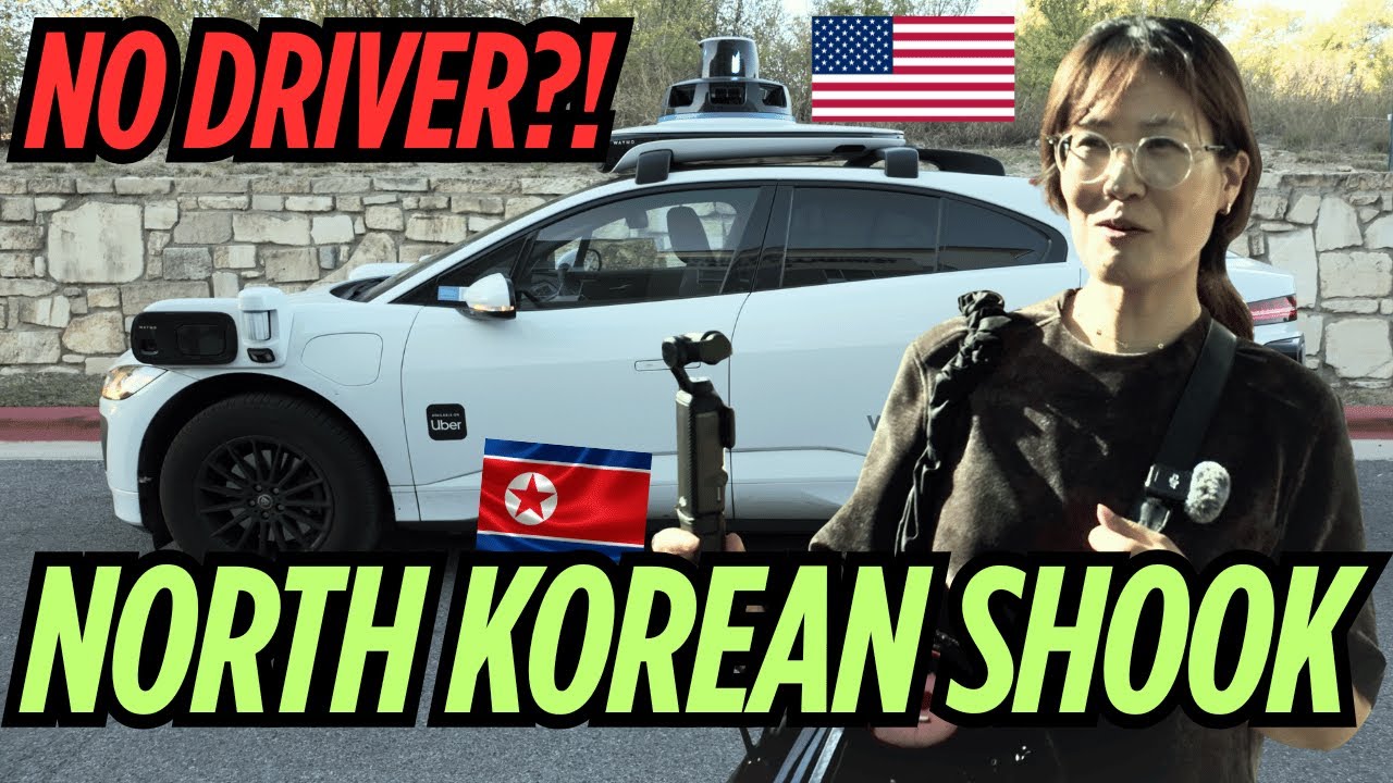 🇰🇵🇺🇸 North Korean Sisters Ride a Self-Driving Taxi for the First Time in the U.S.