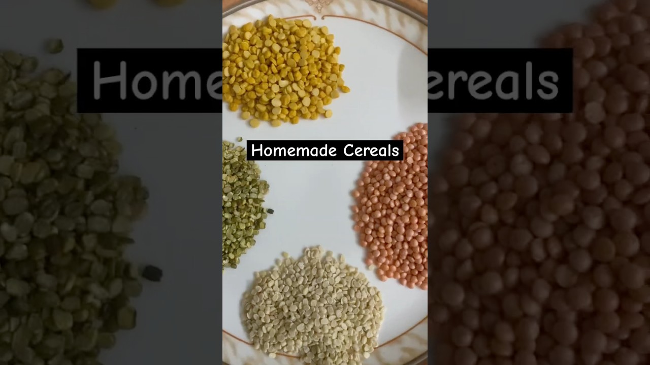 Multigrain Cerelac: ¼ cup rice, moong, masoor, Chana, urad dal 1 tbsp(Dryfruits)Badam, akhrot, kaaju