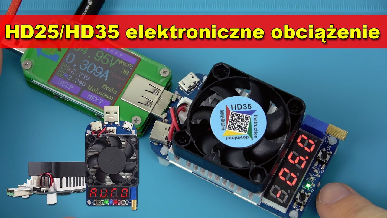 HD25 HD35 elektroniczne obciążenie USB Quick Charge