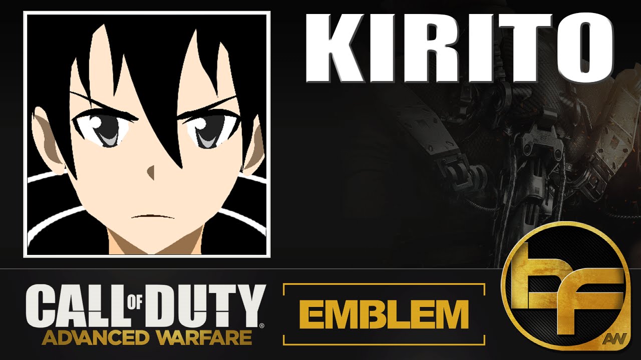 COD Advanced Warfare Emblem Tutorial #25 - Kirito from Sword Art Online By MissMaxinima