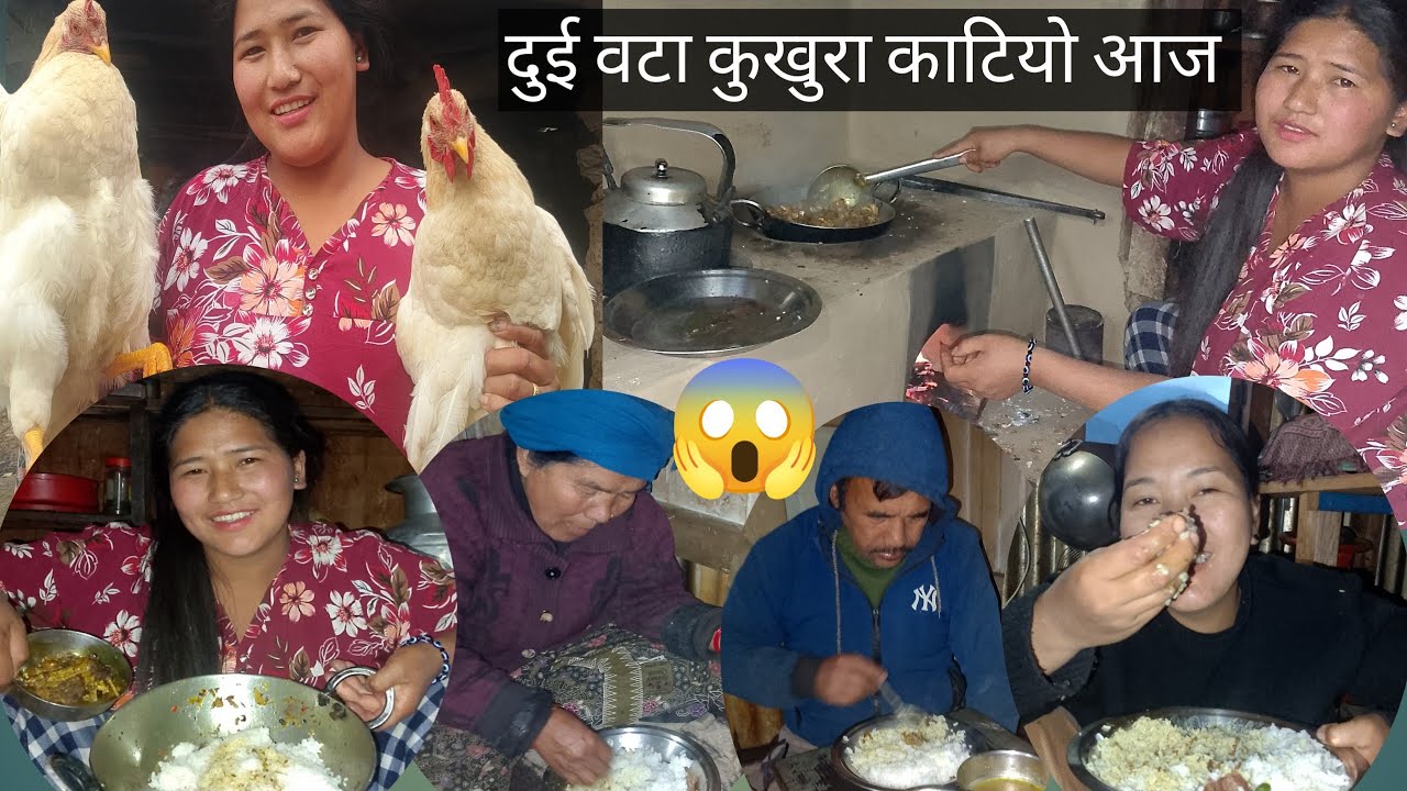 VILLAGE LIFE STYLE COOKING AND EATING 😱TWO WHOLE CHICKEN 👌🔥__26/09/2082