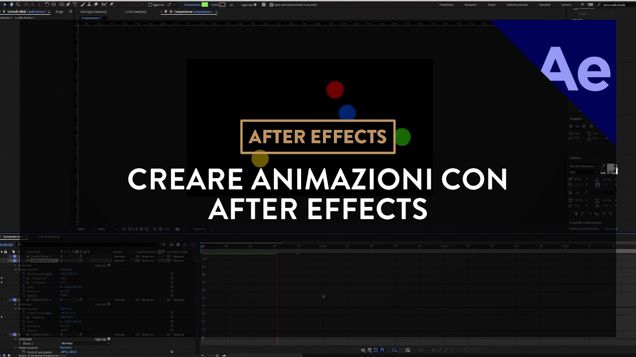 Creare Animazioni After Effects