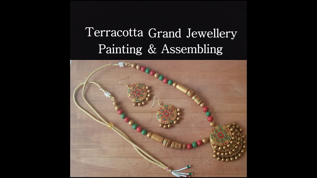 Terracotta Jewellery Making | #37 How to paint & assemble Grand Terracotta Jewellery Pendant?