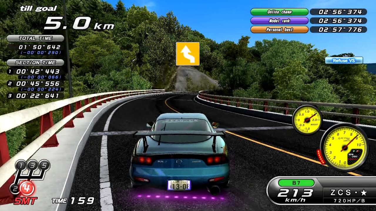 [WMMT5DX+] RX-7(FD3S) Hakone Mt.taikan(Down) TA practice