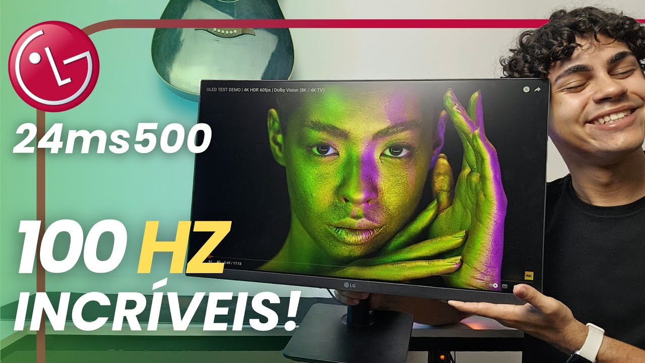 Nitidez BRABA DEMAIS!! - Unboxing e review LG 24MS500