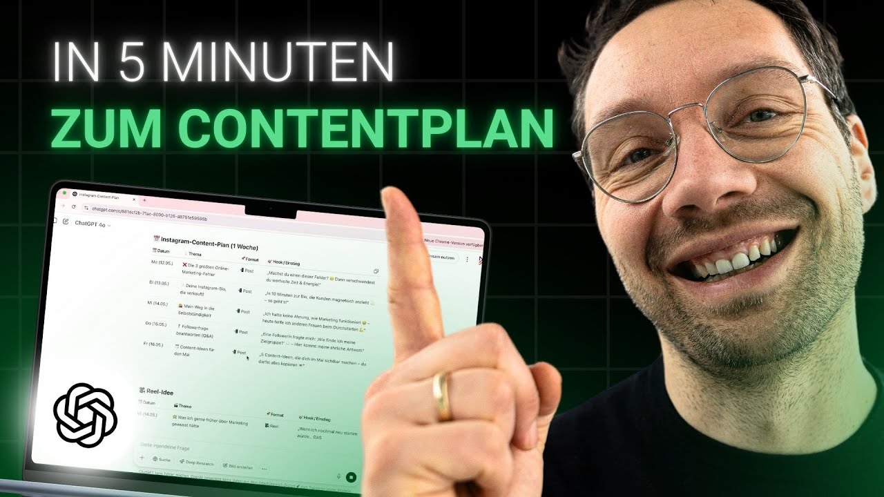 SOCIAL MEDIA CONTENTPLAN ERSTELLEN... in unter 10 Minuten 🤯