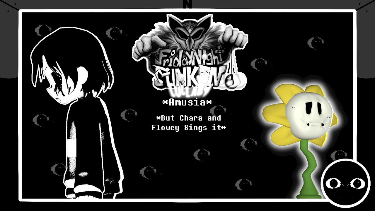FLASHING LIGHTS! [Friday night Funkin'] Amusia but Chara and Flowey Sings it (Reskined Mod)