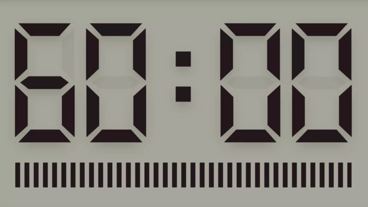 1 Hour Study Timer | Real Time Countdown | No Music | Deep Focus