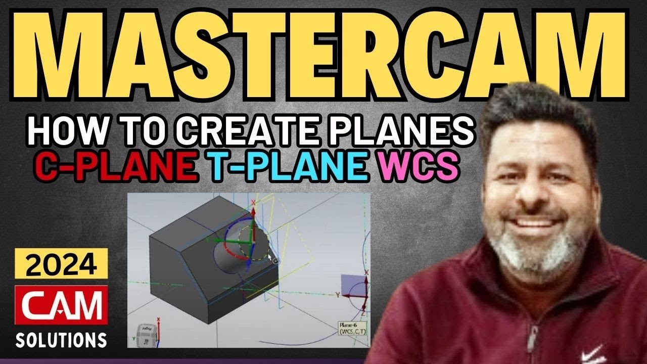 How to create and use PLANES in Mastercam : C plane, T plane, WCS (Mastercam 2024)