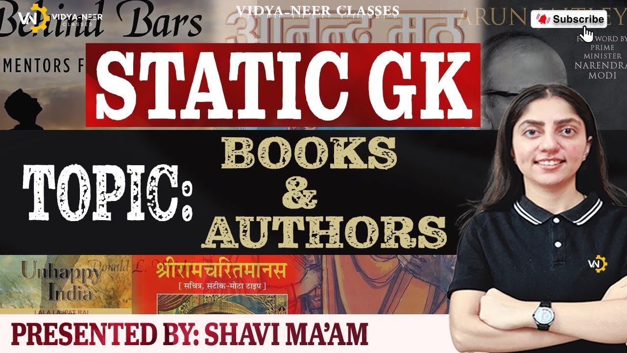 𝗜𝗜 𝗦𝗧𝗔𝗧𝗜𝗖 𝗚𝗞 𝗧𝗢𝗣𝗜𝗖 - 𝗕𝗢𝗢𝗞𝗦 & 𝗔𝗨𝗧𝗛𝗢𝗥𝗦 𝗜𝗜 𝗕𝘆 𝗦𝗵𝗮𝘃𝗶 𝗠𝗮'𝗮𝗺 #jkpconstable #jkssb