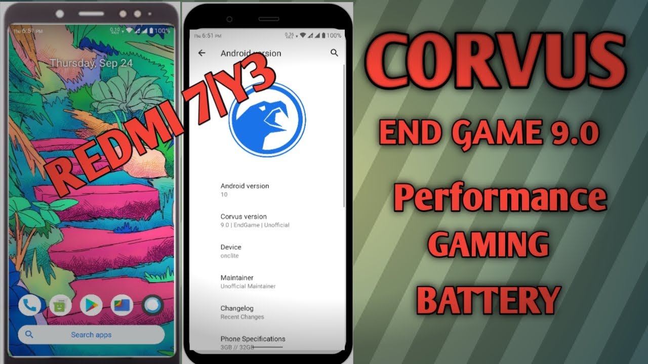 Corvus End Game 9.0 For Redmi 7/Y3.Best performance and Battery,Gaming Rom.Review and Installation