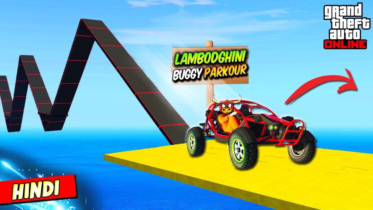 GTA 5 : GREATEST LAMBODGHINI BUGGY PARKOUR RACE (Most Funniest Episode) 🚜💨❌