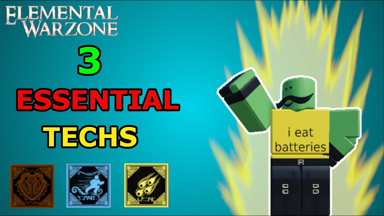 Elemental Warzone | Three ESSENTIAL Move-Specific Techs to Know! (Roblox)
