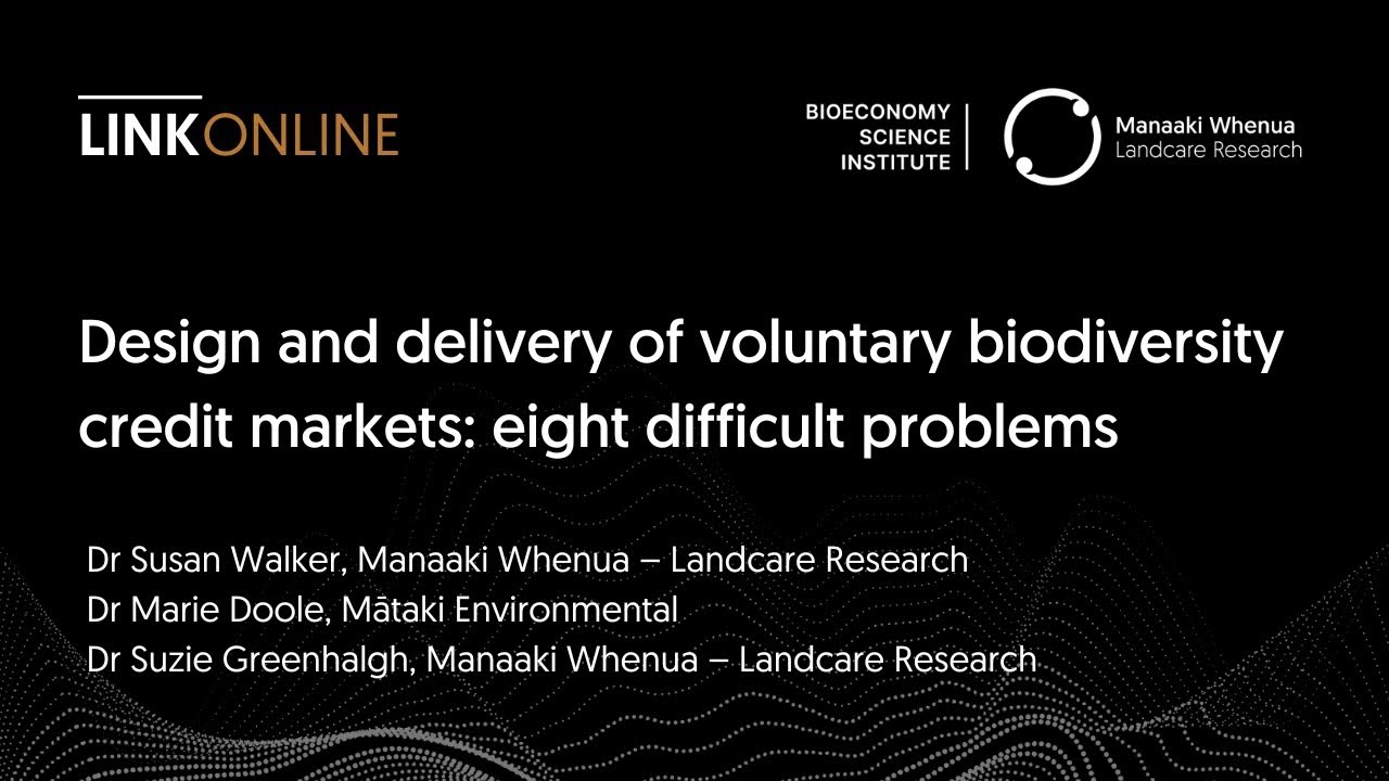 Design and delivery of voluntary biodiversity credit markets: eight difficult problems