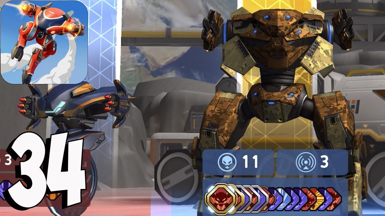 Mech Arena: Robot Showdown - Gameplay Walkthrough Part 34 - ARES DESERT DIGITAL(iOS,Android)