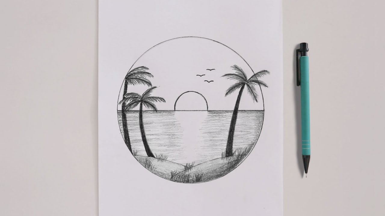 ⭐️ COMO DIBUJAR UN ATARDECER | PASO A PASO