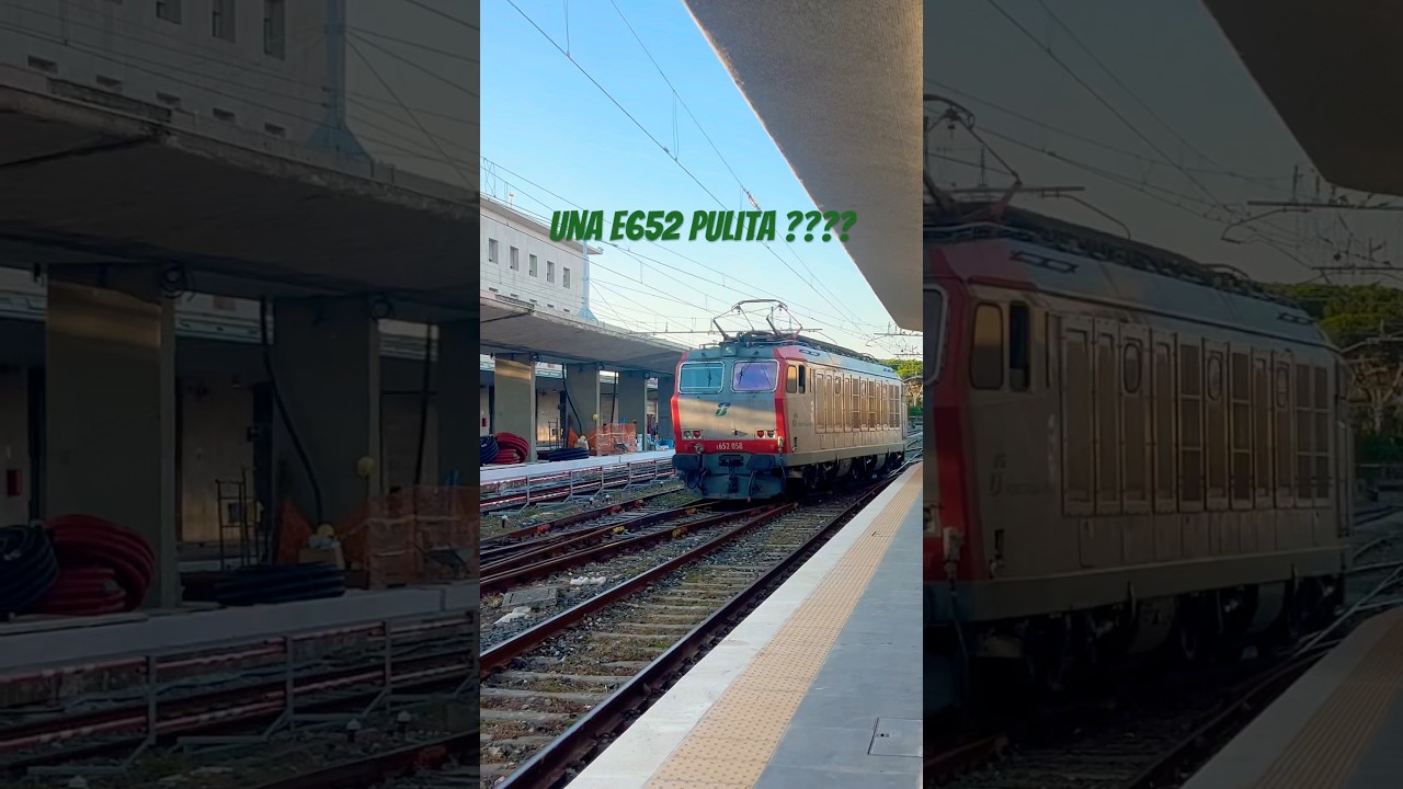 Una E652 MIR con loghi FS XMPR vecchi in manovra a Messina c.le