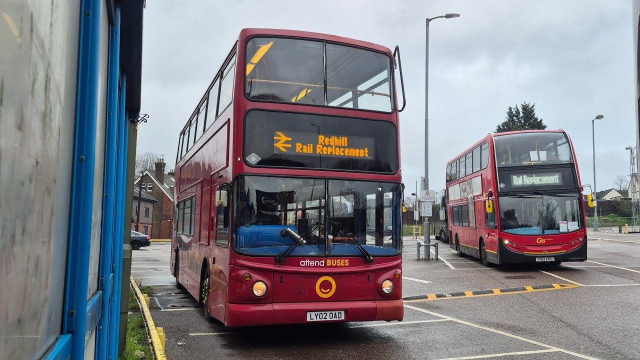 Rail replacement buses at Redhill, Purley and Gatwick Airport (feat. 405 BYD BD11s & WVL223) 25/1/26