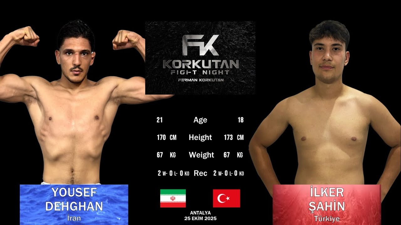 YOUSEF DEHGHAN vs İLKER ŞAHİN | 25-10-2025 KORKUTAN FIGHT NIGHT 13 | ANTALYA MANAVGAT