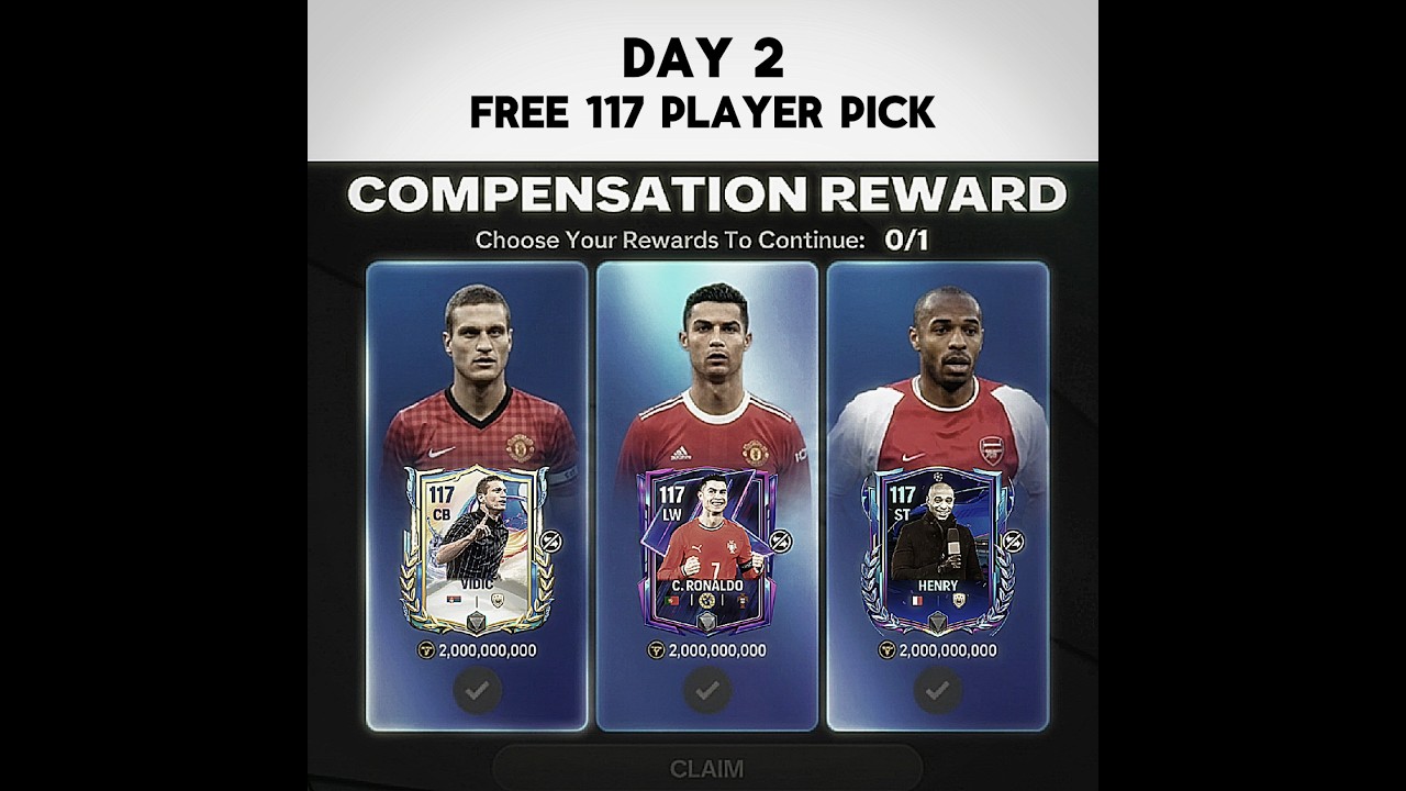 Compensation .. 2&times;117 OVR Free 👀💥 #fcmobile