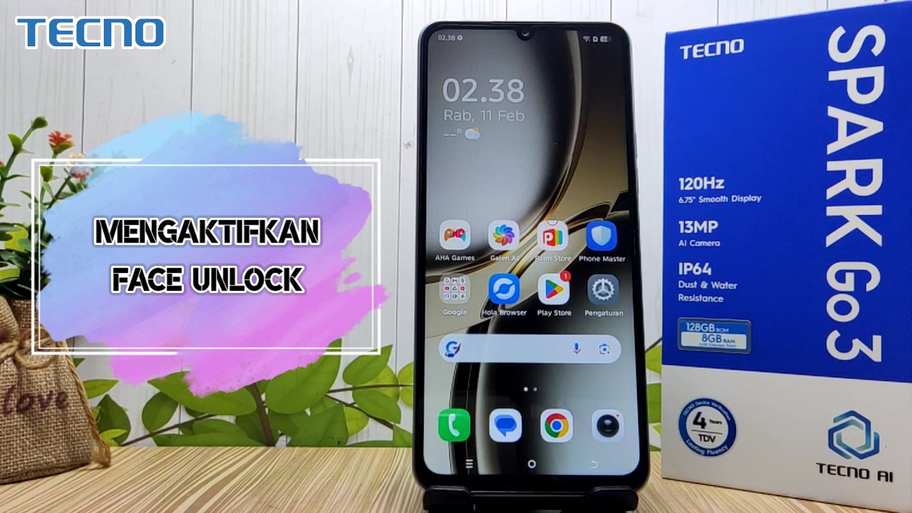 Cara Mengaktifkan Face Unlock Di HP Tecno Spark Go 3