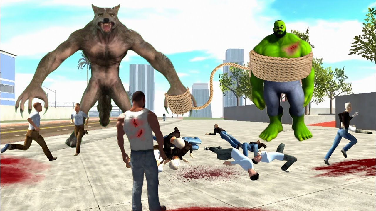Indian bike driving 3D hulk vs cannibal wolf part 1|Indian bike driving cannibal wolf virus