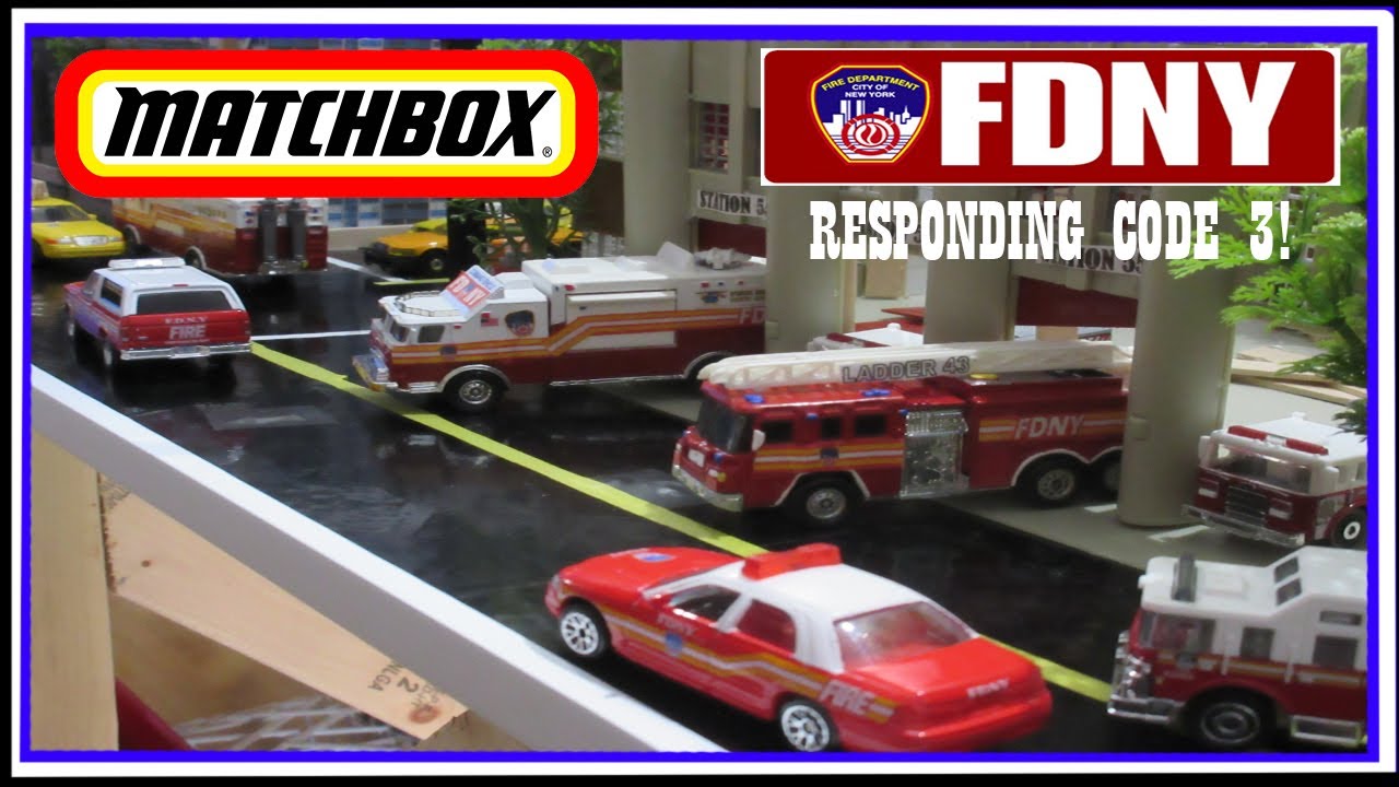 Matchbox  - FDNY Responding - Everybody goes! - Stop Motion
