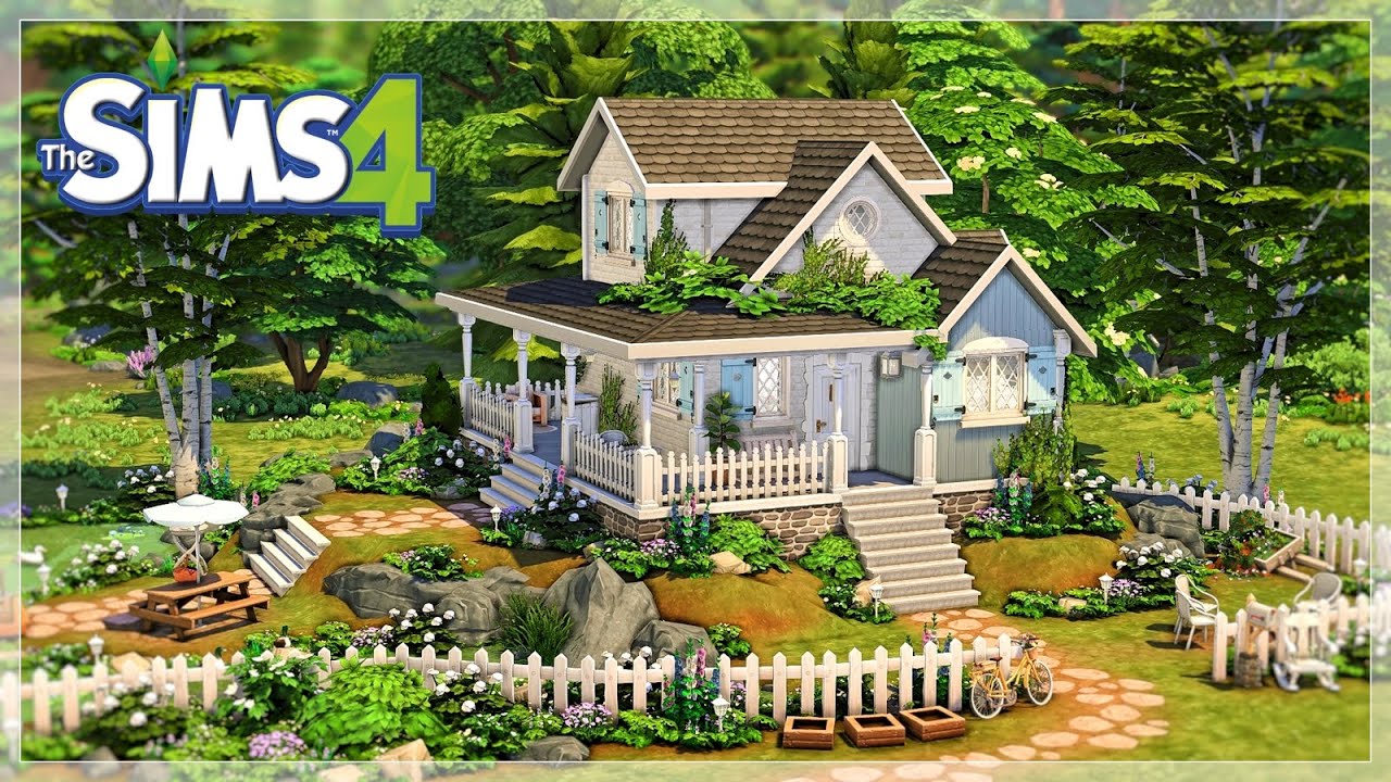 SMALL OVERGROWN COTTAGE🌿 | The Sims 4 Speedbuild | No CC