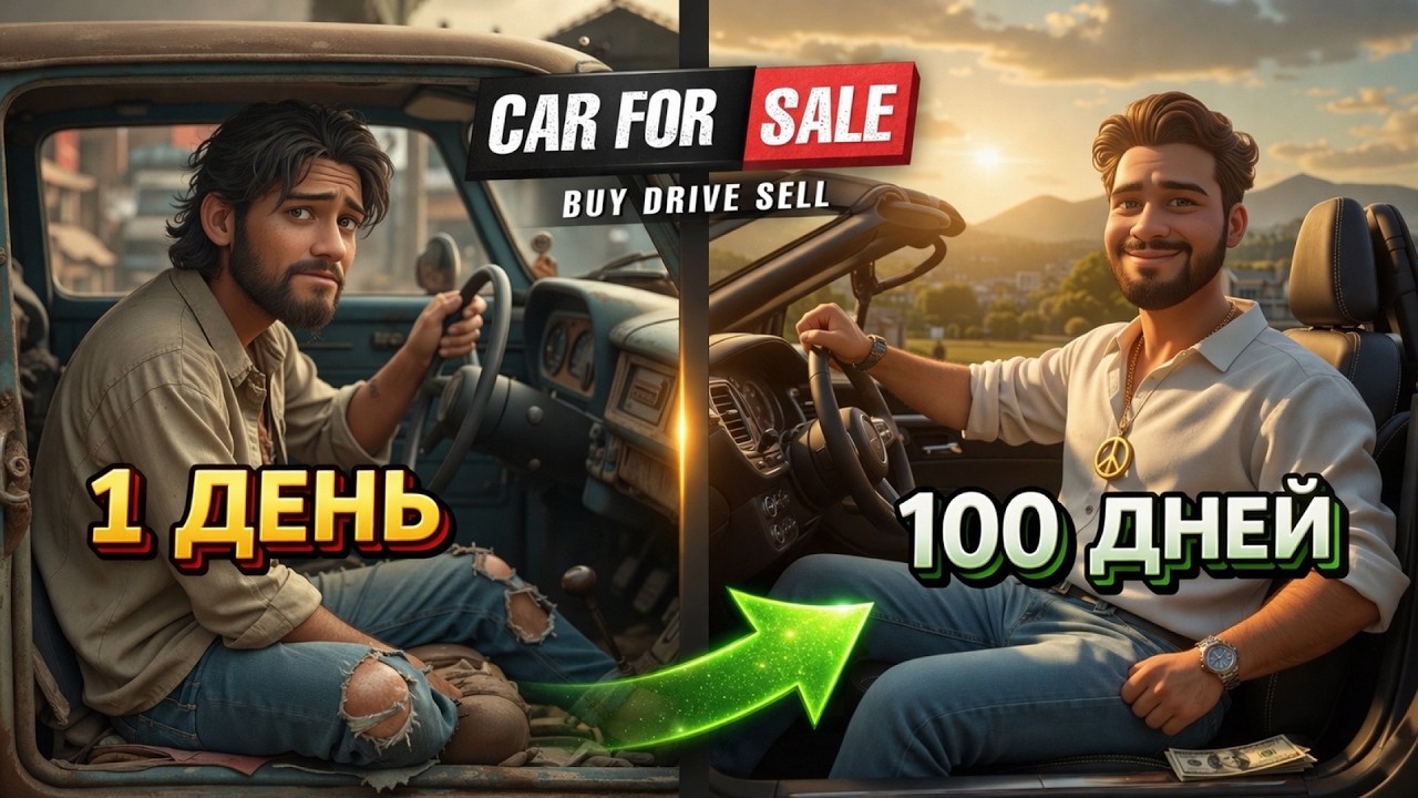 100 ДНЕЙ в симуляторе ПЕРЕКУПА. В 2025 году. Car For Sale Simulator