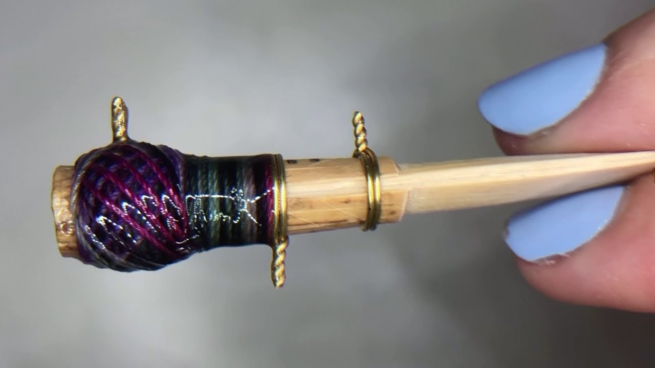 Close-Up Wrapping of a Bassoon Reed