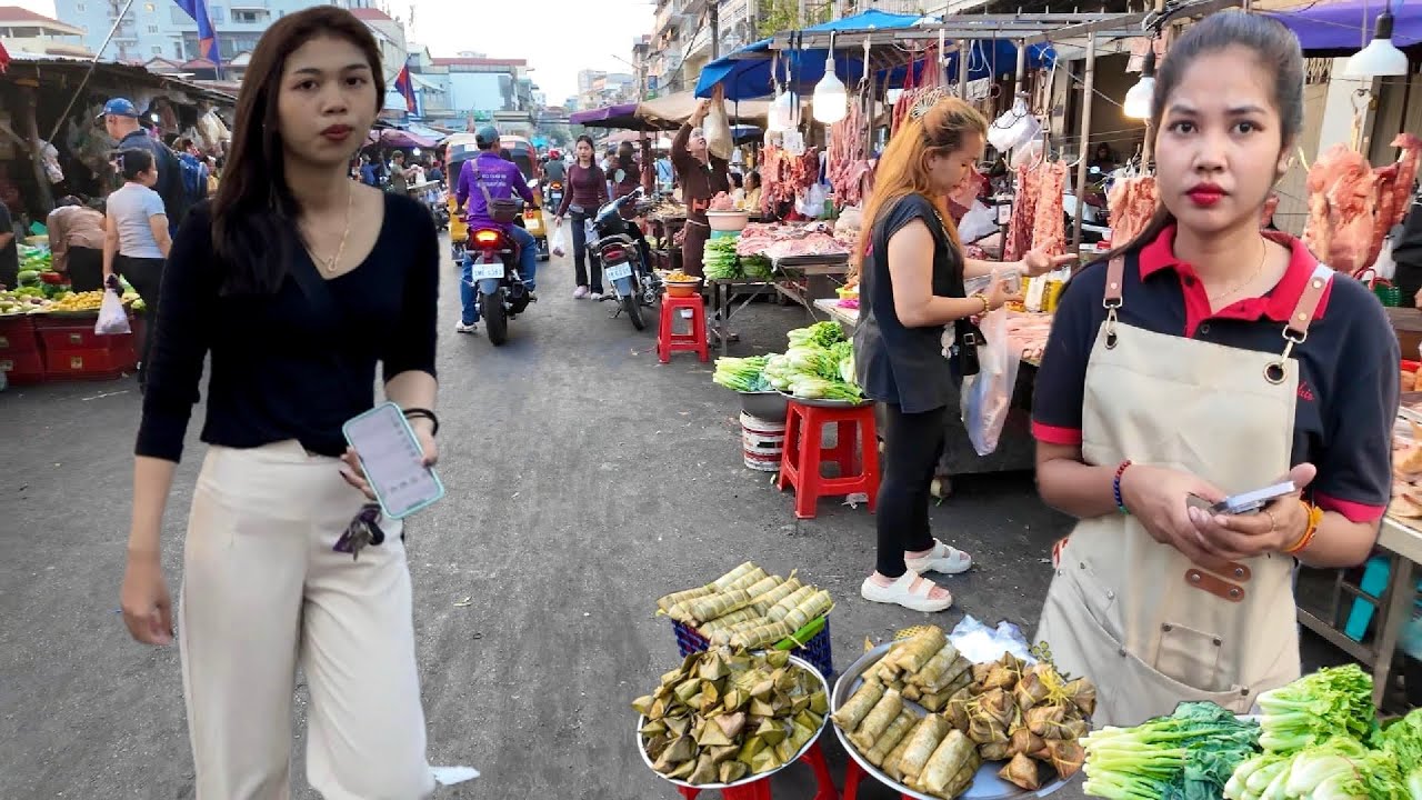 Unbelievable: WALKING Tour in Cambodian STREET FOOD 2026 - Toul Tom Poung Food Market, Phnom Penh