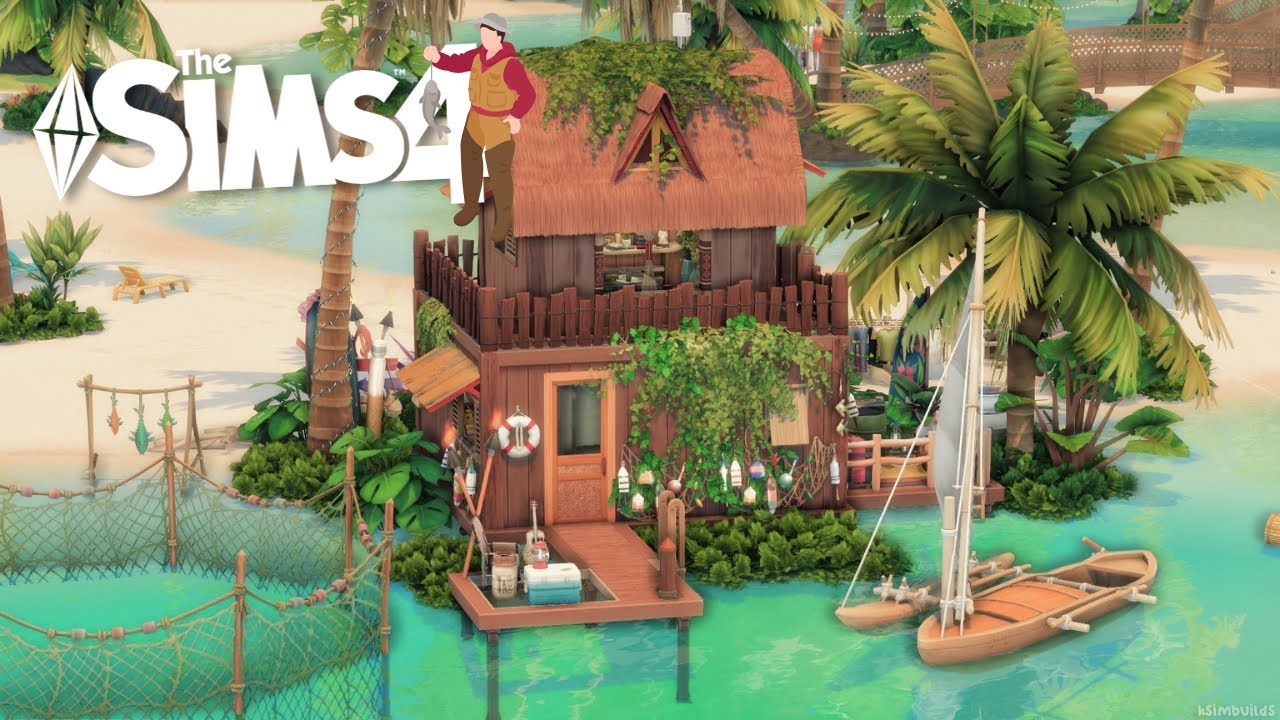 🎣🎏 Fisherman's Beach Cabin | Sims 4 Stop Motion Build