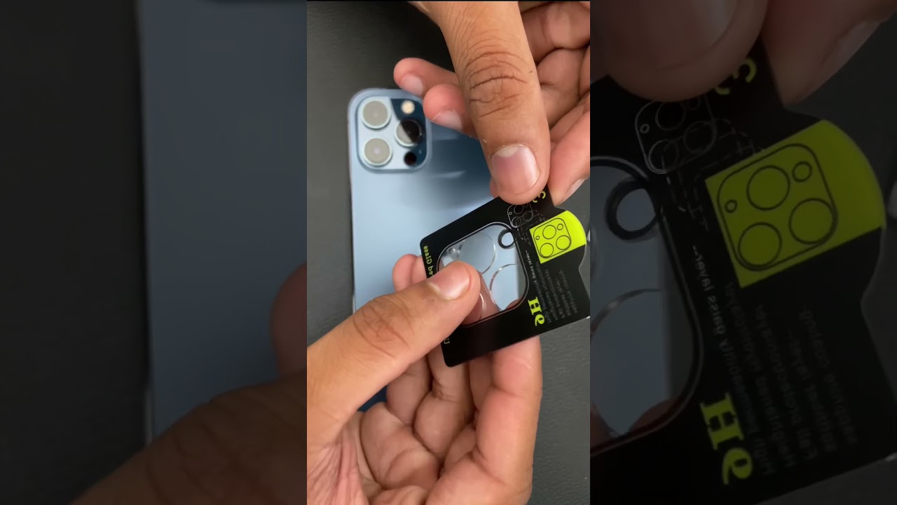 Applying camera protection for iPhone 12 pro max