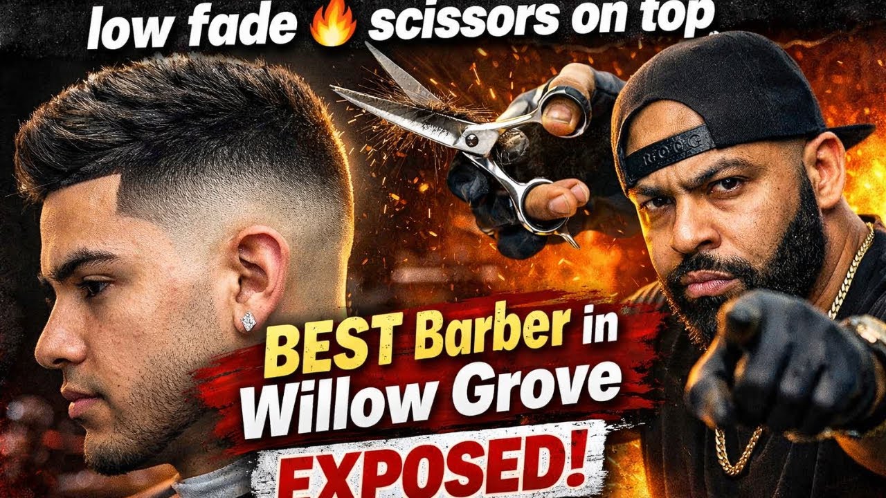 low fade 🔥 scissors on top (BEST Barber in Willow Grove EXPOSED)