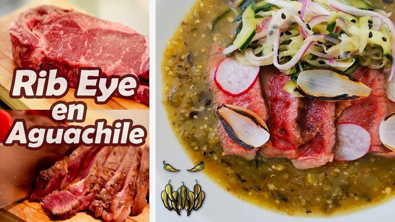 Hice un RIB EYE en AGUACHILE TATEMADO a la PARRILLA | de Locos!! TOQUE Y SAZ&Oacute;N