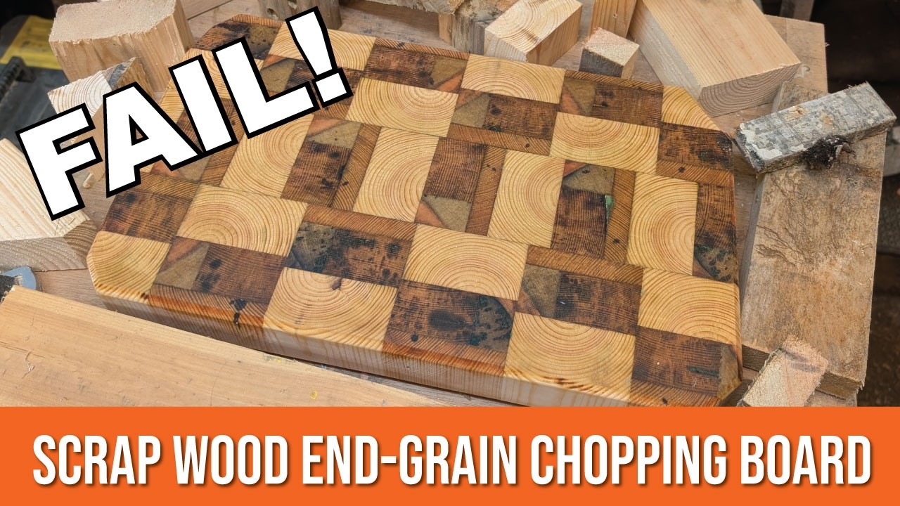 Scrap Wood End Grain Chopping Board Fail