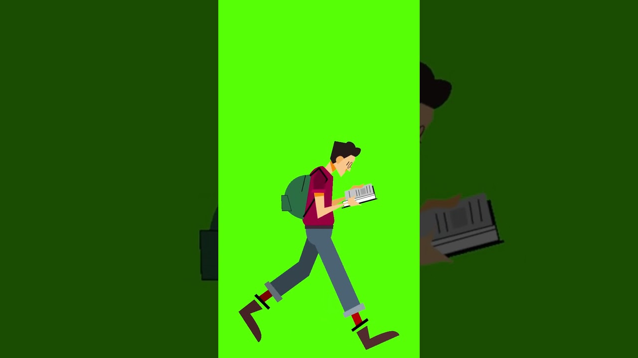 Green Screen Walking Character Cartoon Animation [Shorts]