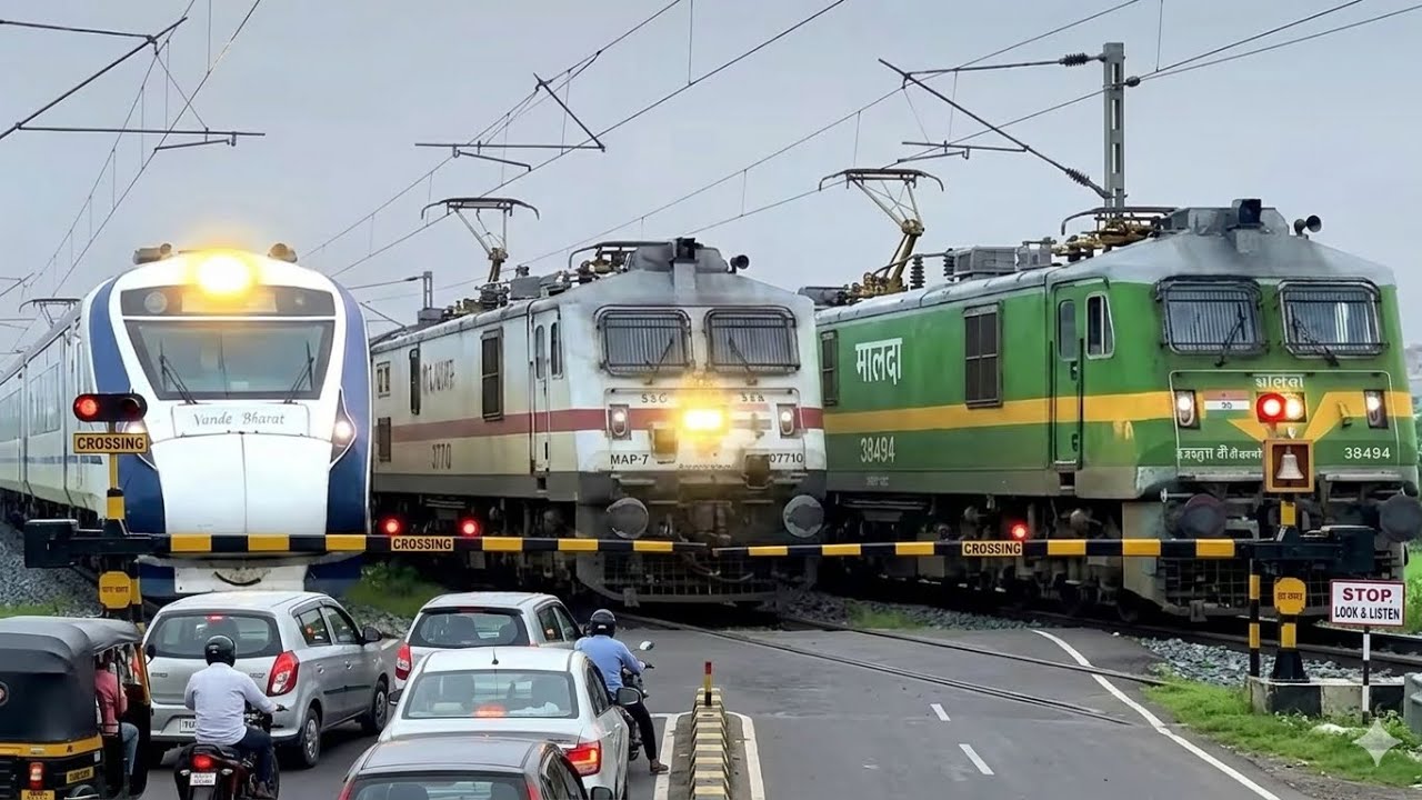 PERFECT RAILGATE CROSSING TRAINS COMPILATION AT RAILWAY GATE | Safedabad Railway Crossing 