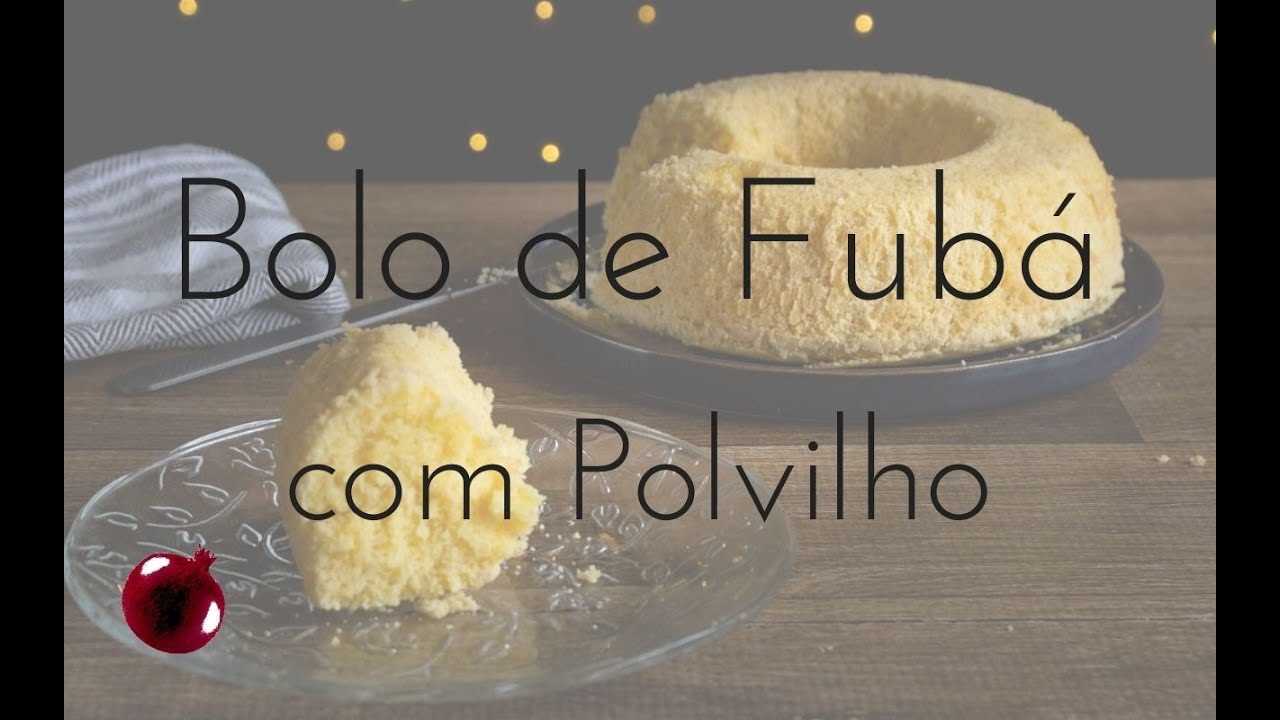 Bolo de fubá com polvilho - vegano e sem glúten