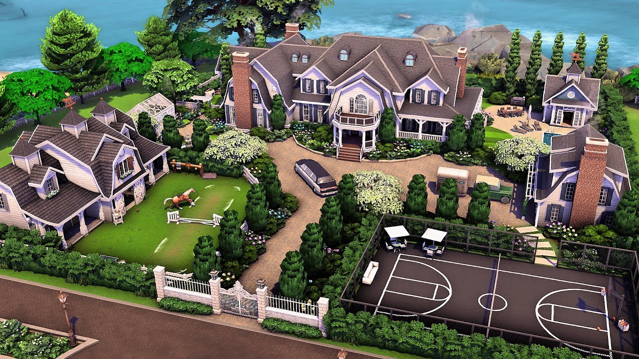 Огромный семейный особняк в Хэмптоне | The Sims 4 Скоростная сборка